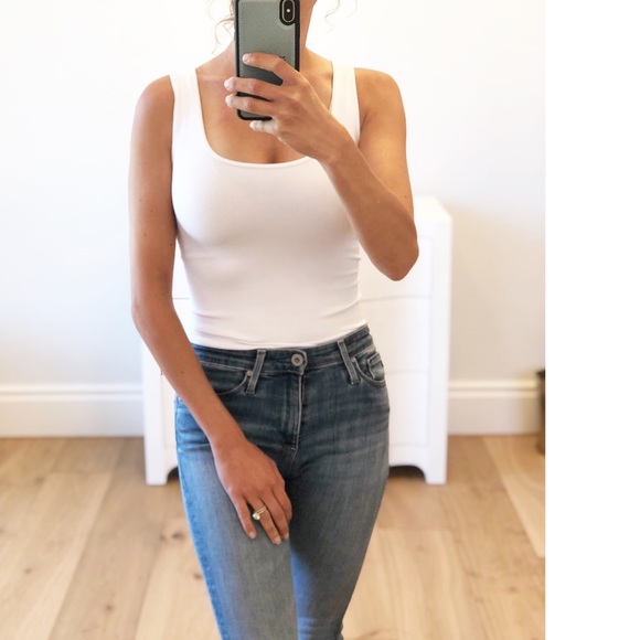 AUSTIN White Seamless Ribbed Tank - Picture 7 of 7